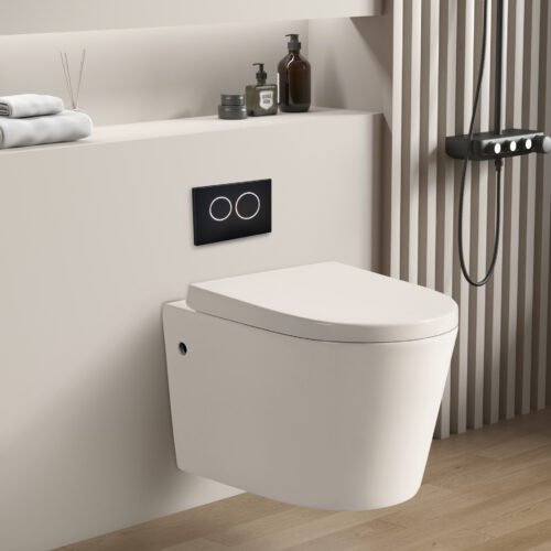 Avis Wall Hung Floor Rimless Flush Pan