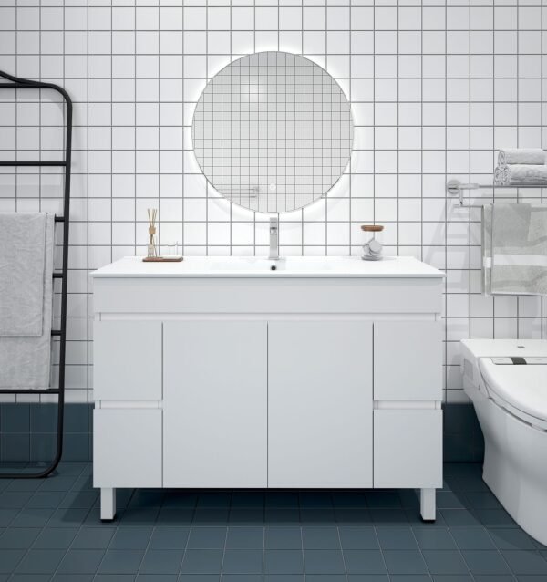 BIANCA 1200mm PVC Freestanding Vanity