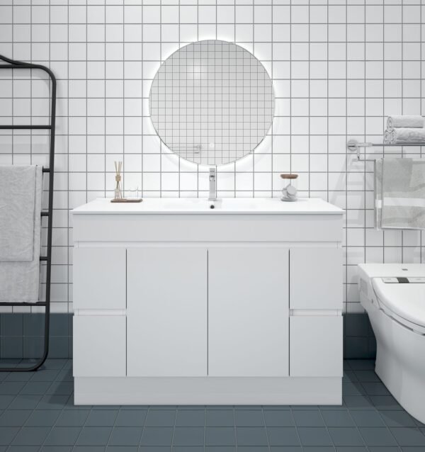 BIANCA 1200mm PVC Freestanding Vanity - Image 3