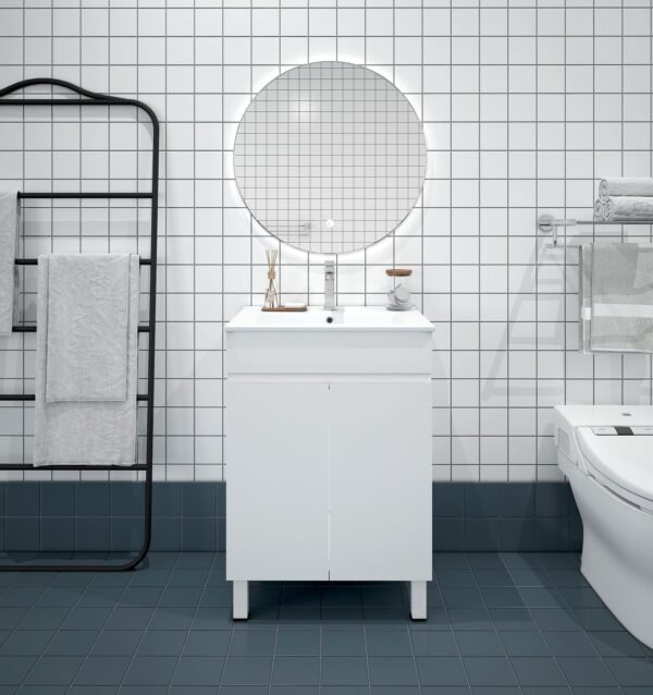 BIANCA 600mm PVC Slim Freestanding Vanity