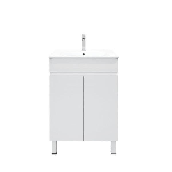 BIANCA 600mm PVC Slim Freestanding Vanity - Image 2