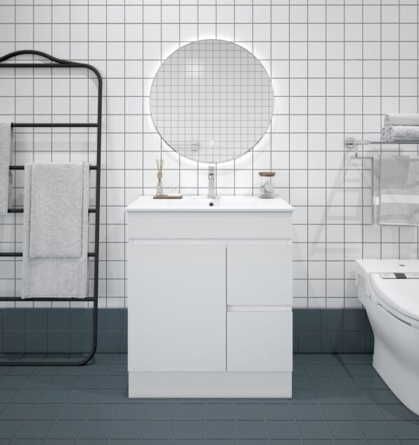 BIANCA 750mm PVC Freestanding Vanity (RHD) - Image 3