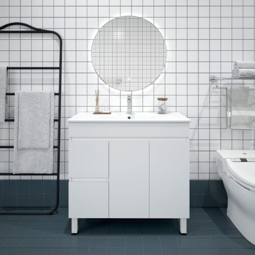 BIANCA 900mm PVC Freestanding Vanity (LHD)