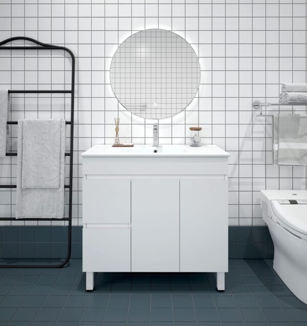 BIANCA 900mm PVC Freestanding Vanity (LHD)