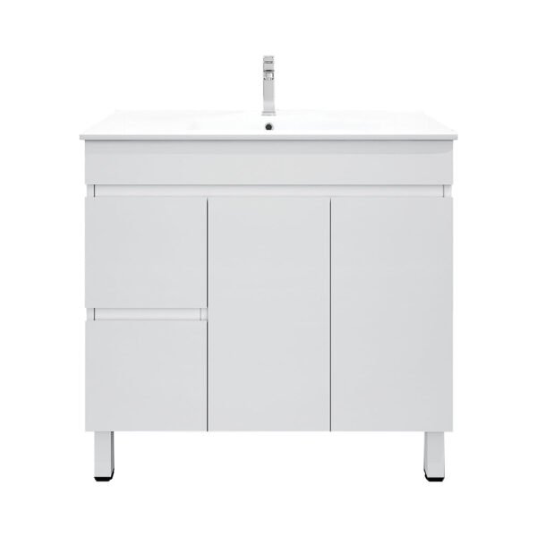BIANCA 900mm PVC Freestanding Vanity (LHD) - Image 2