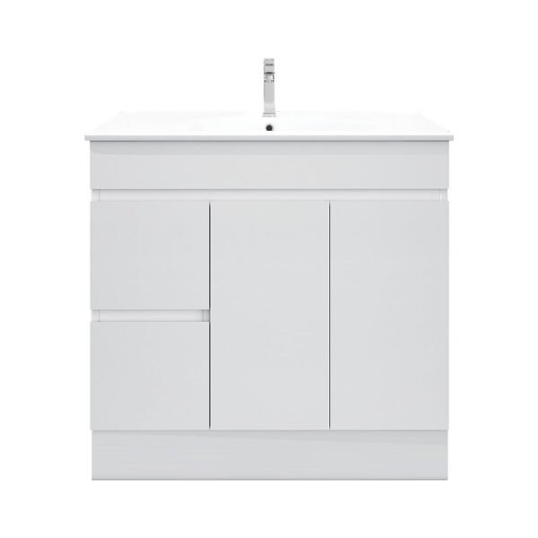 BIANCA 900mm PVC Freestanding Vanity (LHD) - Image 4