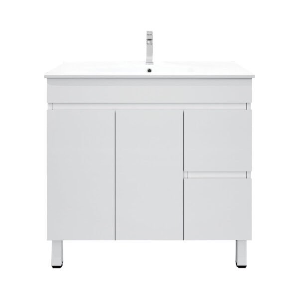 BIANCA 900mm PVC Slim Freestanding Vanity (RHD) - Image 2