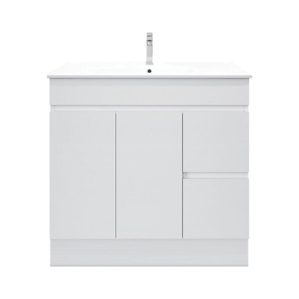BIANCA 900mm PVC Slim Freestanding Vanity (RHD) - Image 4
