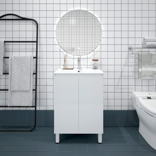 BIANCA 600mm MDF Slim Freestanding Vanity