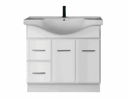Deco 900mm S/R Vanity w CERAMIC TOP & LH Drawer