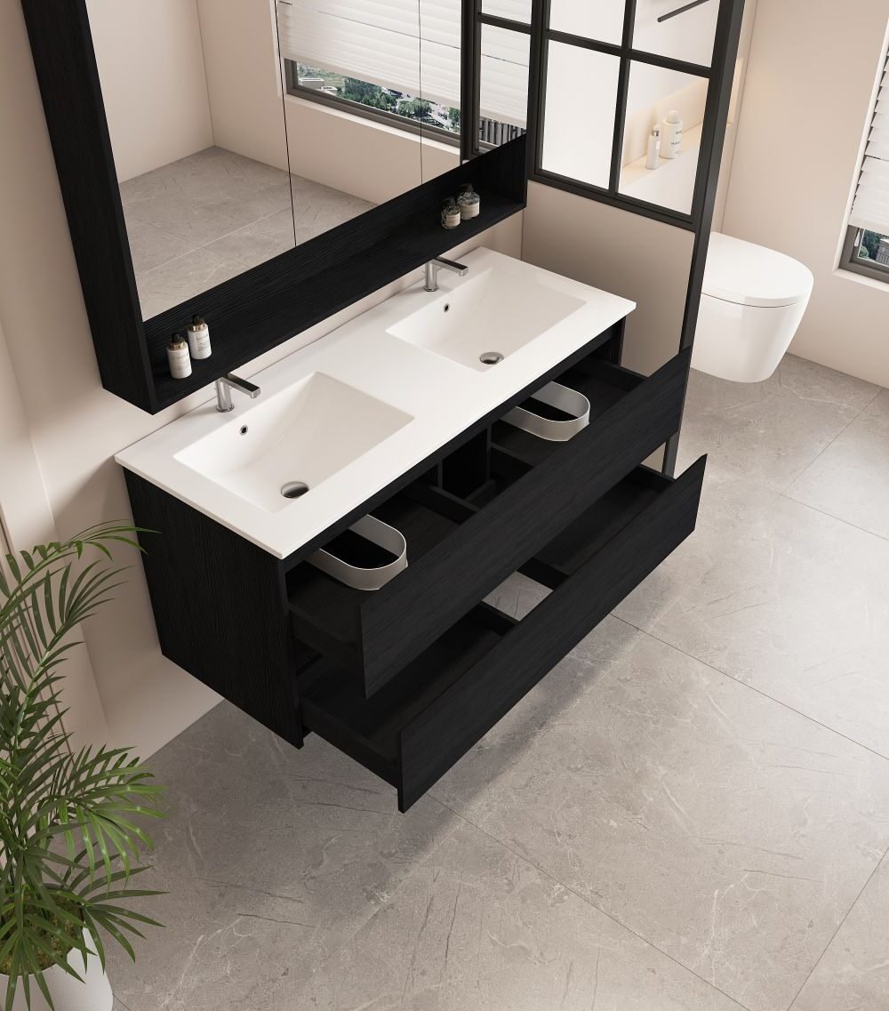 HERA 1200mm Wall-Hung Vanity - Tas Oak - Image 3