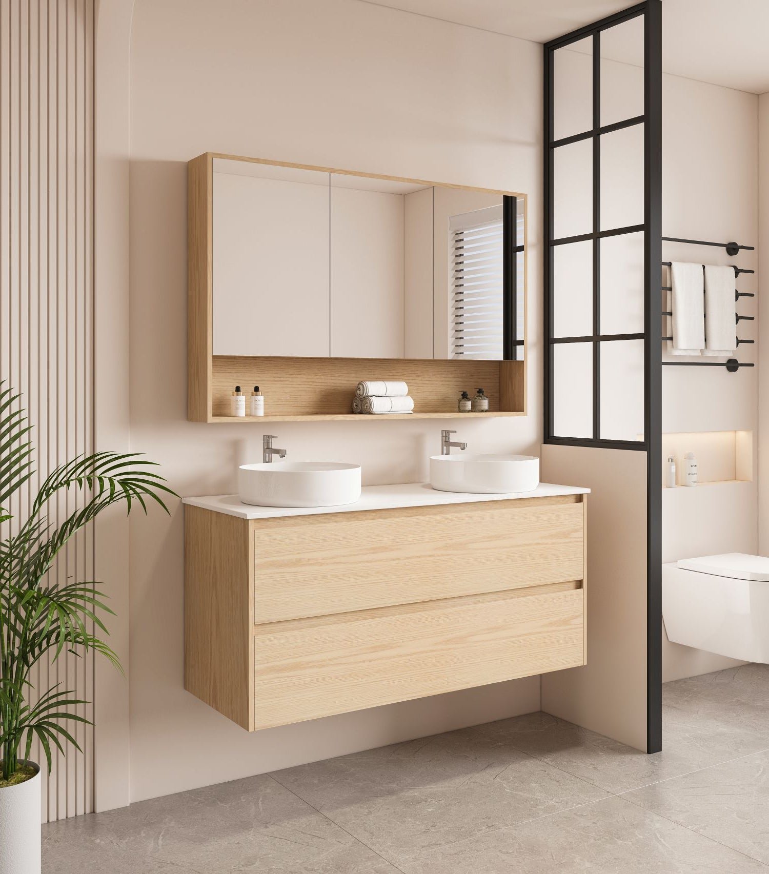 HERA 1200mm Wall-Hung Vanity - Tas Oak - Image 8