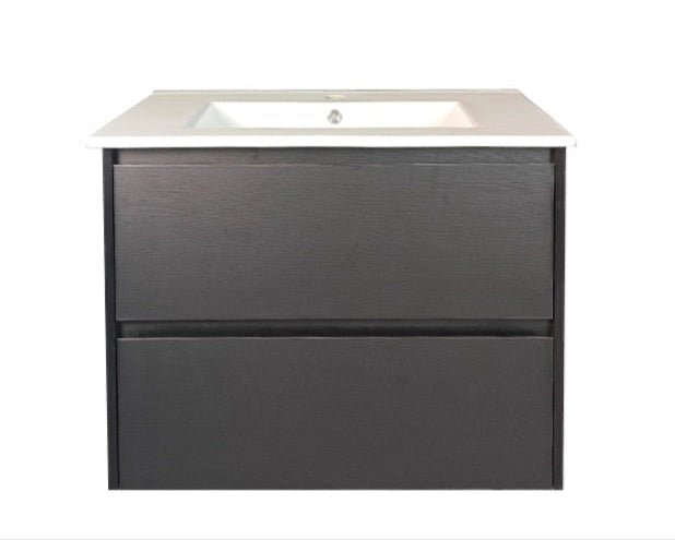 HERA 750mm Wall-Hung Vanity - Black Oak - Image 4