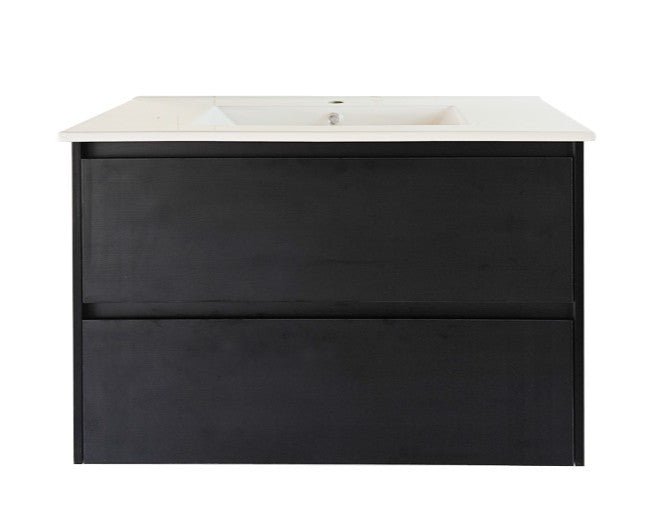 HERA 900mm Wall-Hung Vanity - Black Oak - Image 4