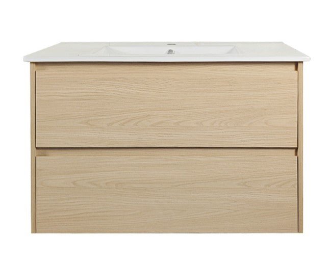 HERA 900mm Wall-Hung Vanity - Tas Oak - Image 4