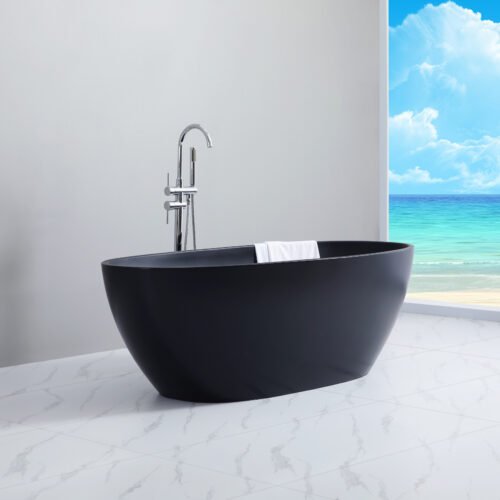 Stella Free Standing Bathtub Matte Black