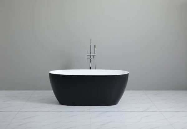 Stella Free Standing Bathtub Matte White & Black