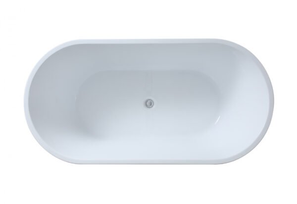 Opal Free Standing Bathtub Mini Gloss Black & White - Image 4