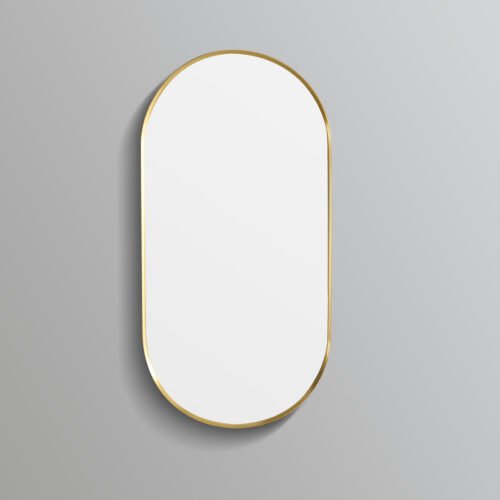 Oliva Oval Yellow Gold Frame Mirror