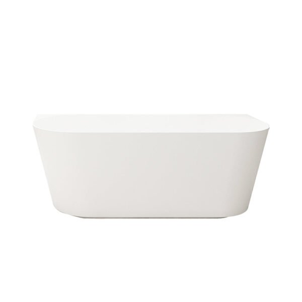 Musen Ultra-Thin Back-to-Wall Bathtub - Gloss White - Image 4