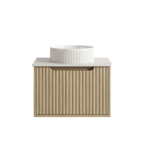 Fluted Rhea 600mm Freestanding Cabinet - Natural Oak - Image 4
