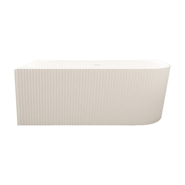 Rose V-Groove Corner Bathtub - Matt White - Image 8