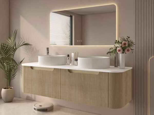 Rome 1500mm Wall-Hung Cabinet - Bur Oak - Image 2