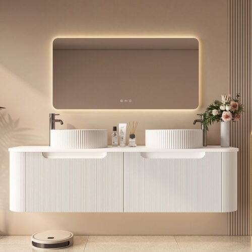 Rome 1500mm Wall-Hung Cabinet - Matt White