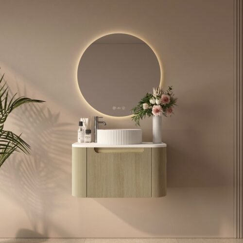 Rome 750mm Wall-Hung Cabinet - Bur Oak