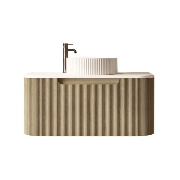 Rome 900mm Wall-Hung Cabinet - Bur Oak - Image 4
