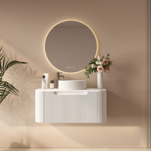 Rome 900mm Wall-Hung Cabinet - Matt White