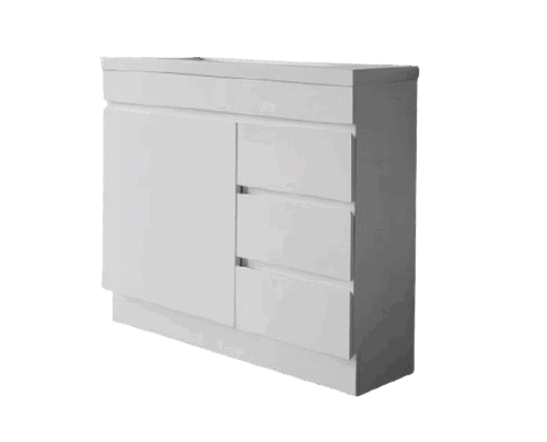 Saturn Slim 750mm POLYMARBLE TOP Finger Pull Vanity