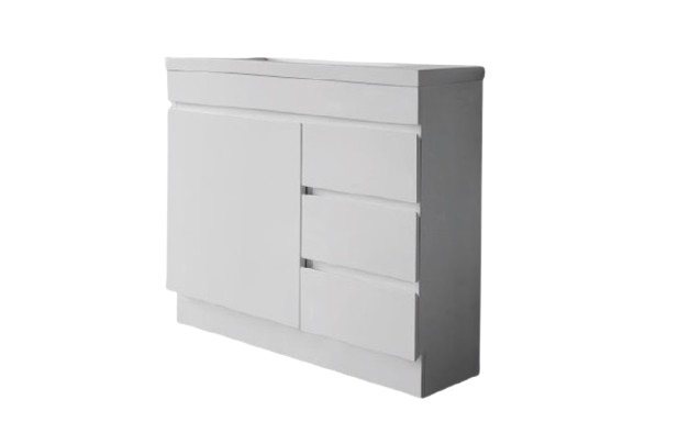 Saturn Slim 750mm POLYMARBLE TOP Finger Pull Vanity