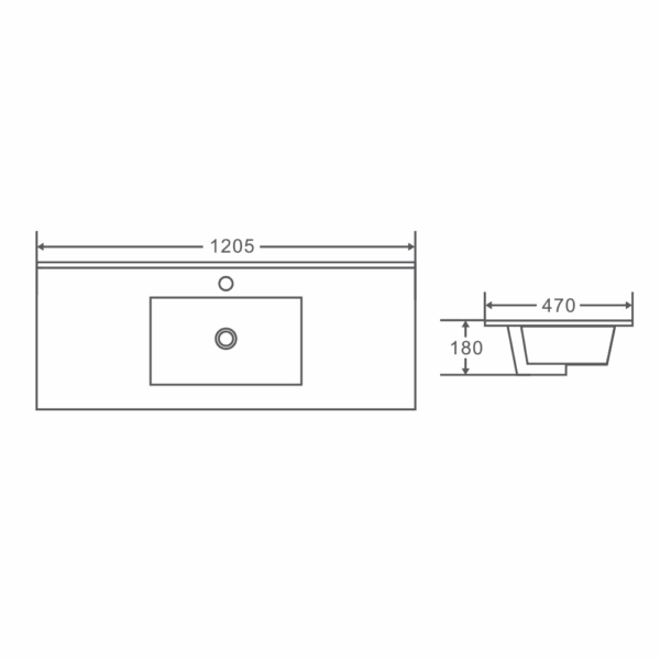 BIANCA 1200mm PVC Wall-Hung Vanity - Image 4