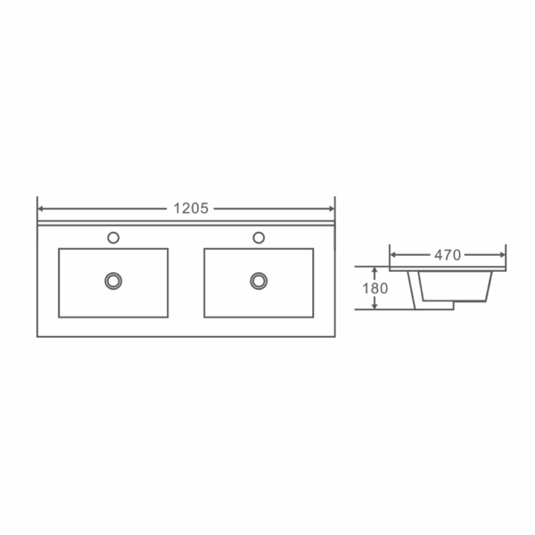 BIANCA 1200mm PVC Wall-Hung Vanity - Image 5