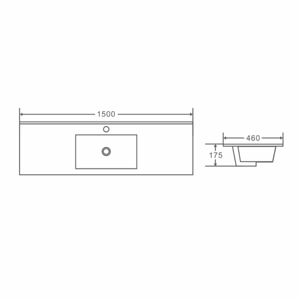 BIANCA 1500mm PVC Freestanding Vanity - Image 6