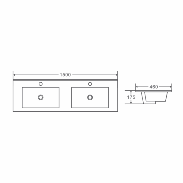 BIANCA 1500mm PVC Freestanding Vanity - Image 7