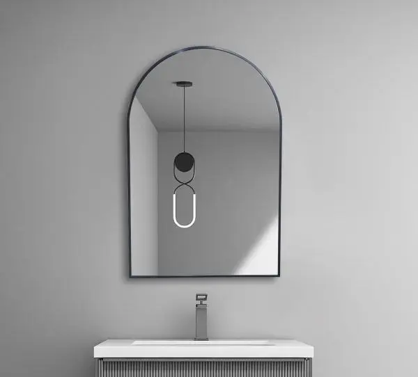 Aluminium Framed ARCH Mirror 600mm - Image 2