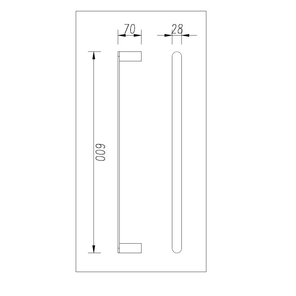 Esperia Single Towel Rail 600mm - Image 8