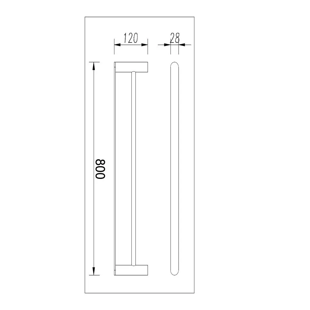 Esperia Double Towel Rail 800mm - Image 8
