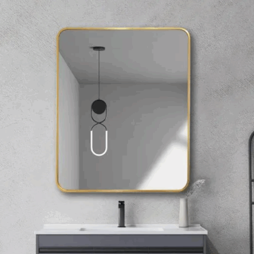 Aluminium Framed Rectangular Mirror 600mm