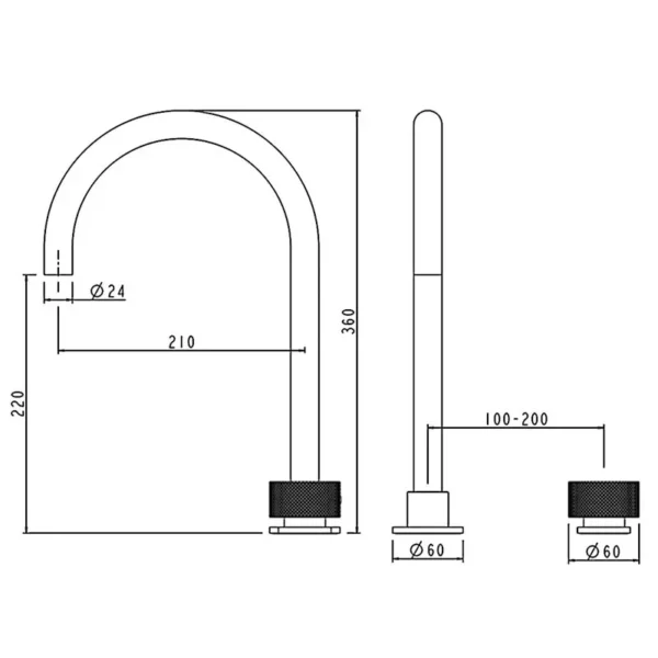 Moon Series Swivel Basin Mixer - Image 7