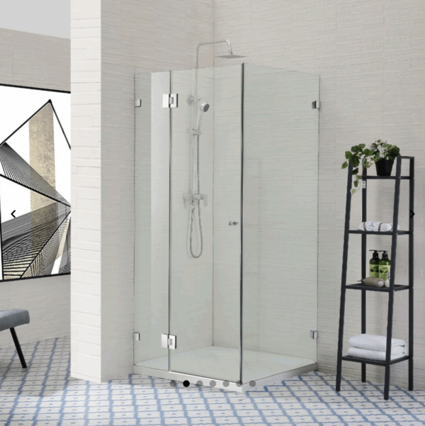 Frameless Pivot Door (Glass to Glass Hinge) L Shape Square