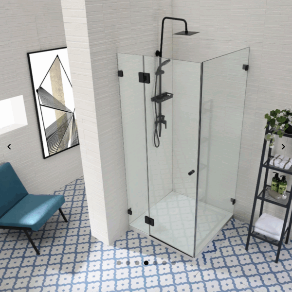 Frameless Pivot Door (Glass to Glass Hinge) L Shape Square - Image 4