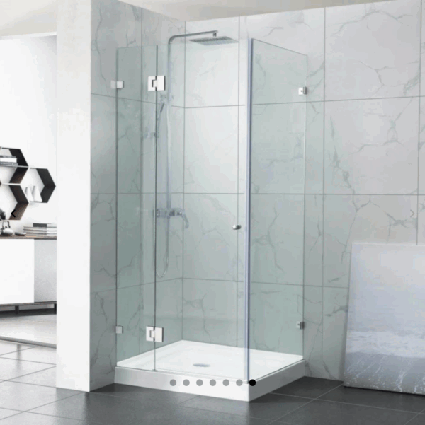 Frameless Pivot Door (Glass to Glass Hinge) L Shape Square - Image 6