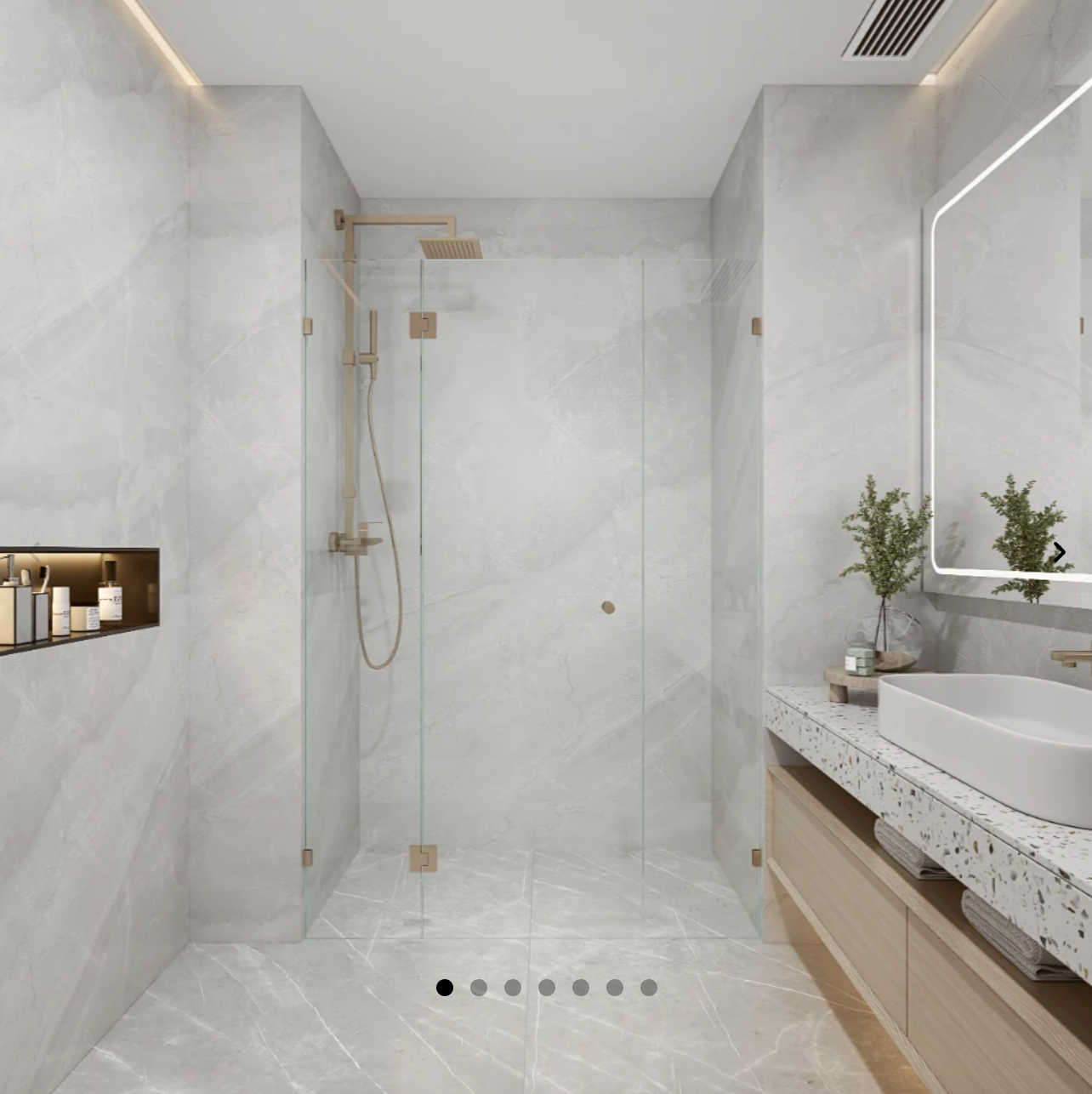 Frameless Pivot Door (Glass to Glass Hinge) 3 Panels Wall to Wall