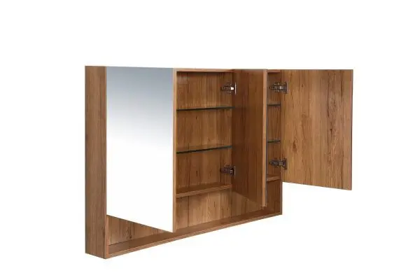 Woodgrain Shaving Cabinet with Shelf 1200mm - Image 4