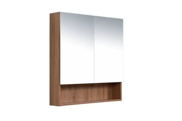 Woodgrain Shaving Cabinet with Shelf 750mm - Image 5