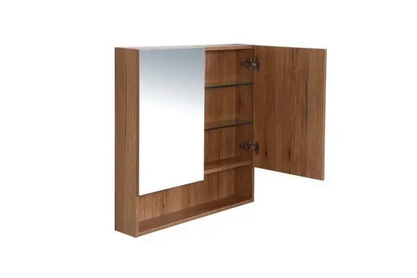 Woodgrain Shaving Cabinet with Shelf 750mm - Image 4