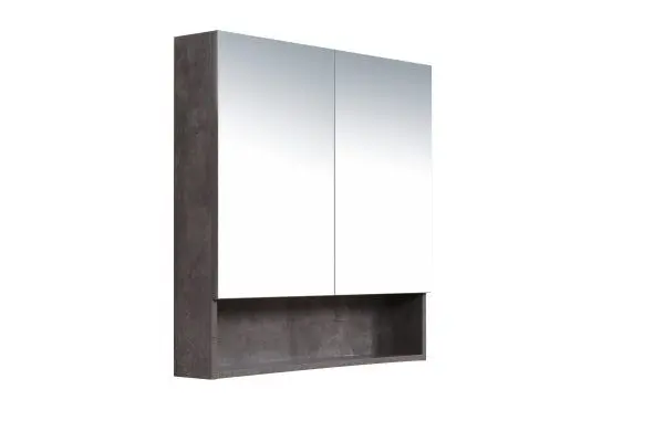 Woodgrain Shaving Cabinet with Shelf 750mm - Image 3